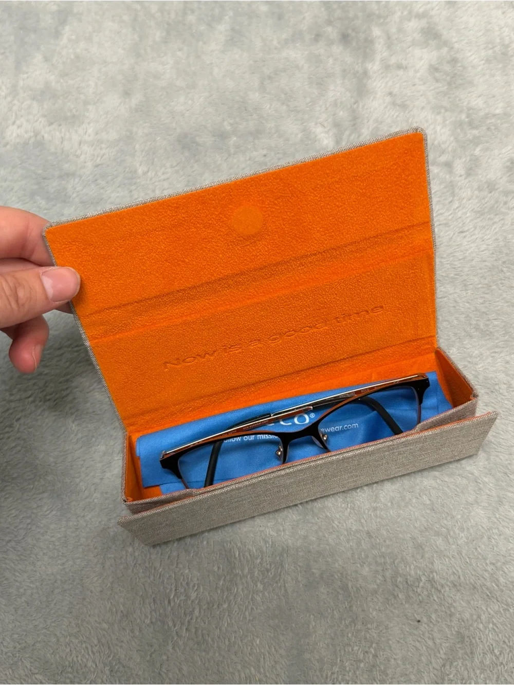 Eco Daisy BGLD Eyeglasses FRAMES ONLY Black Gold W/ Case 49-16-140